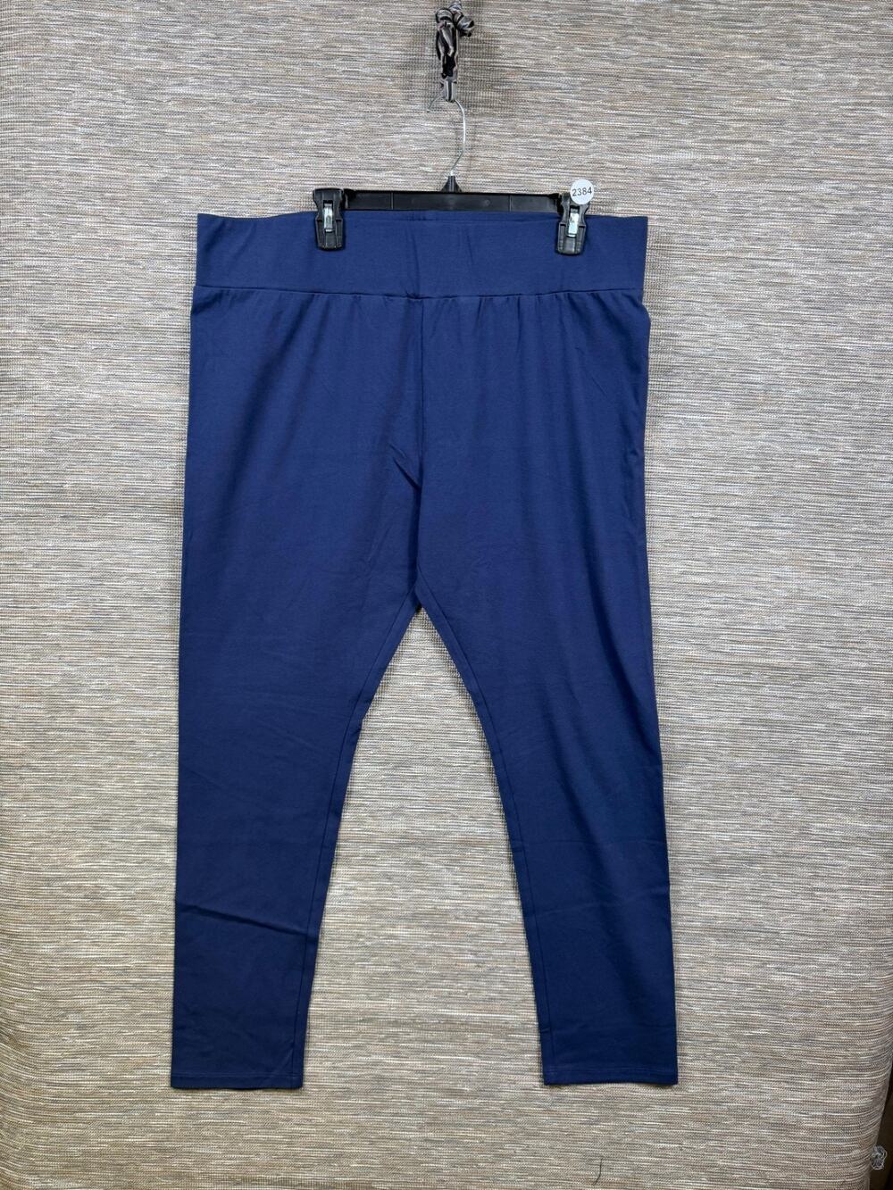 LOGO Layers Lori Goldstein Leggings Womens XL Blue Cotton Stretch A702429 NEW